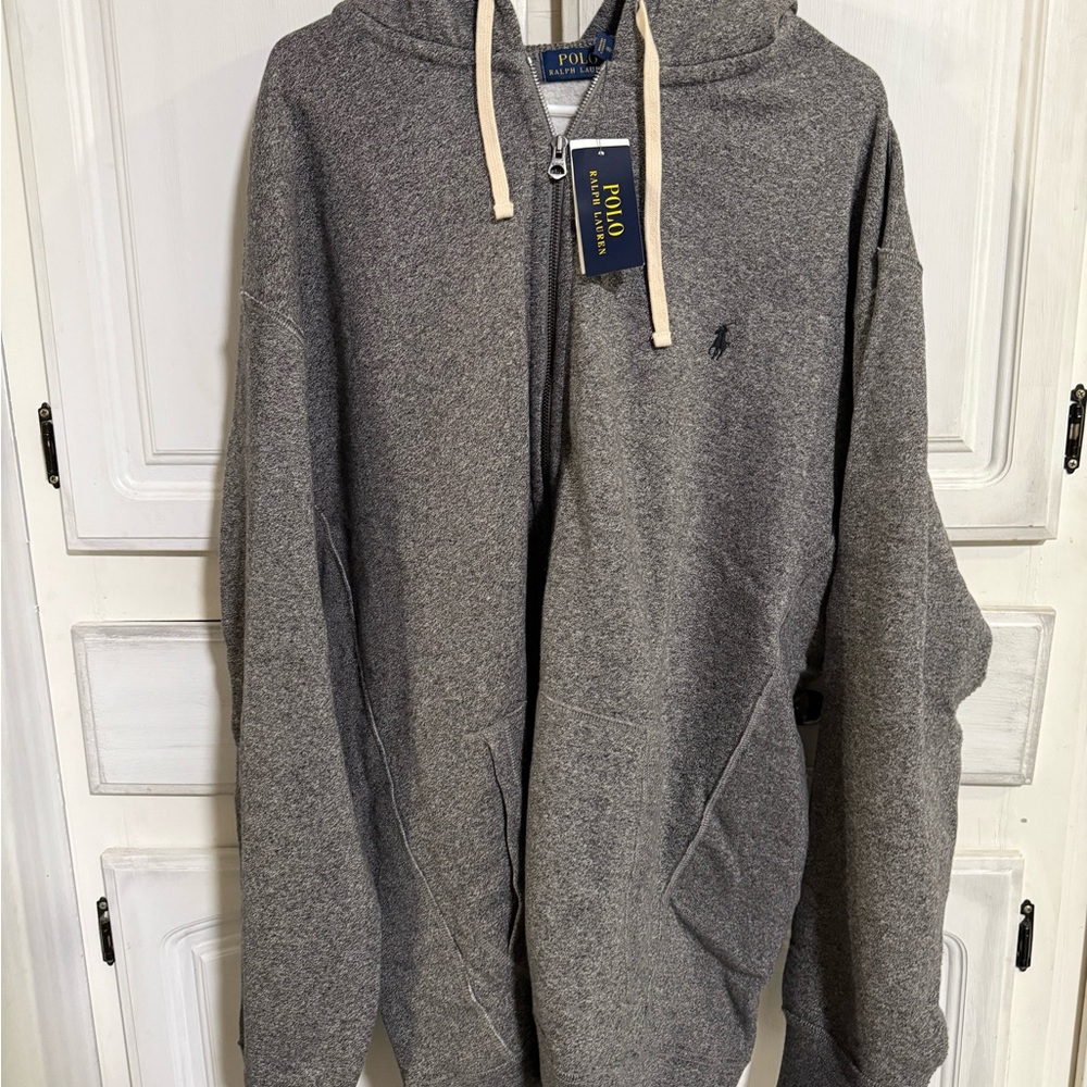 Ralph Lauren Charcoal Zip-Up Men's Sweater